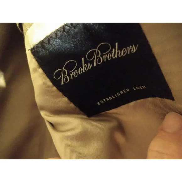 Brooks Brothers Men's Brown Worsted Wool Houndstooth Blazer Sport Coat 46 Long - Picture 3 of 11